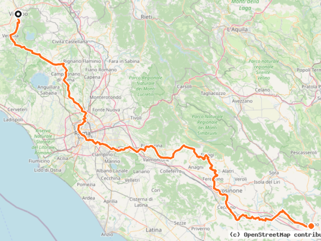 EuroVelo 5 - Roma e i colli laziali