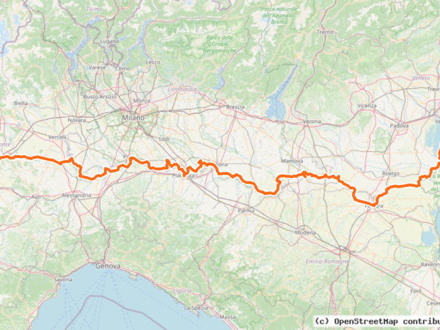 EuroVelo 8 - Dal Piemonte a Venezia lungo il Po