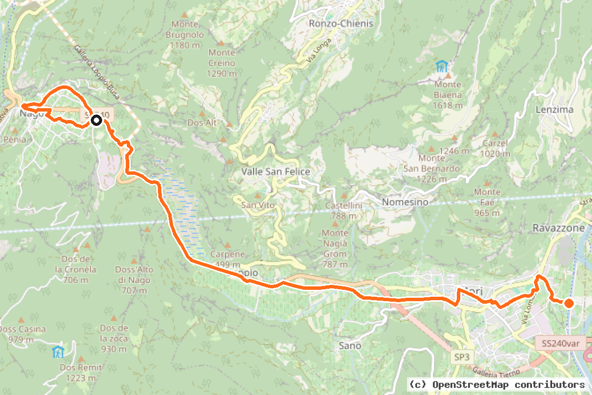 Il tracciato del percorso Ciclovia Adige-Garda (8)
