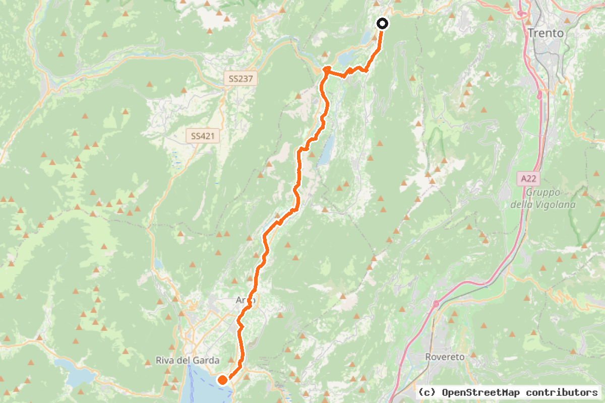 Il tracciato del percorso Ciclovia dei laghi (9)