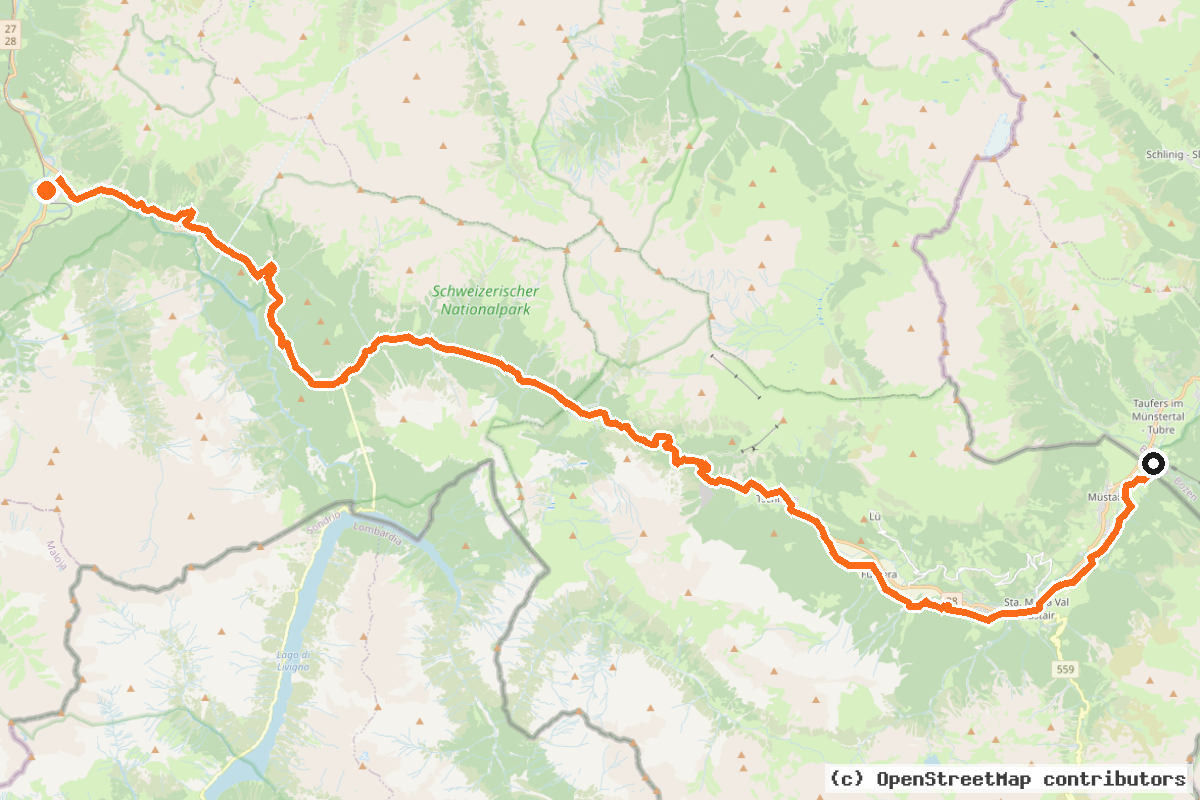 Il tracciato del percorso Val Müstair (27)