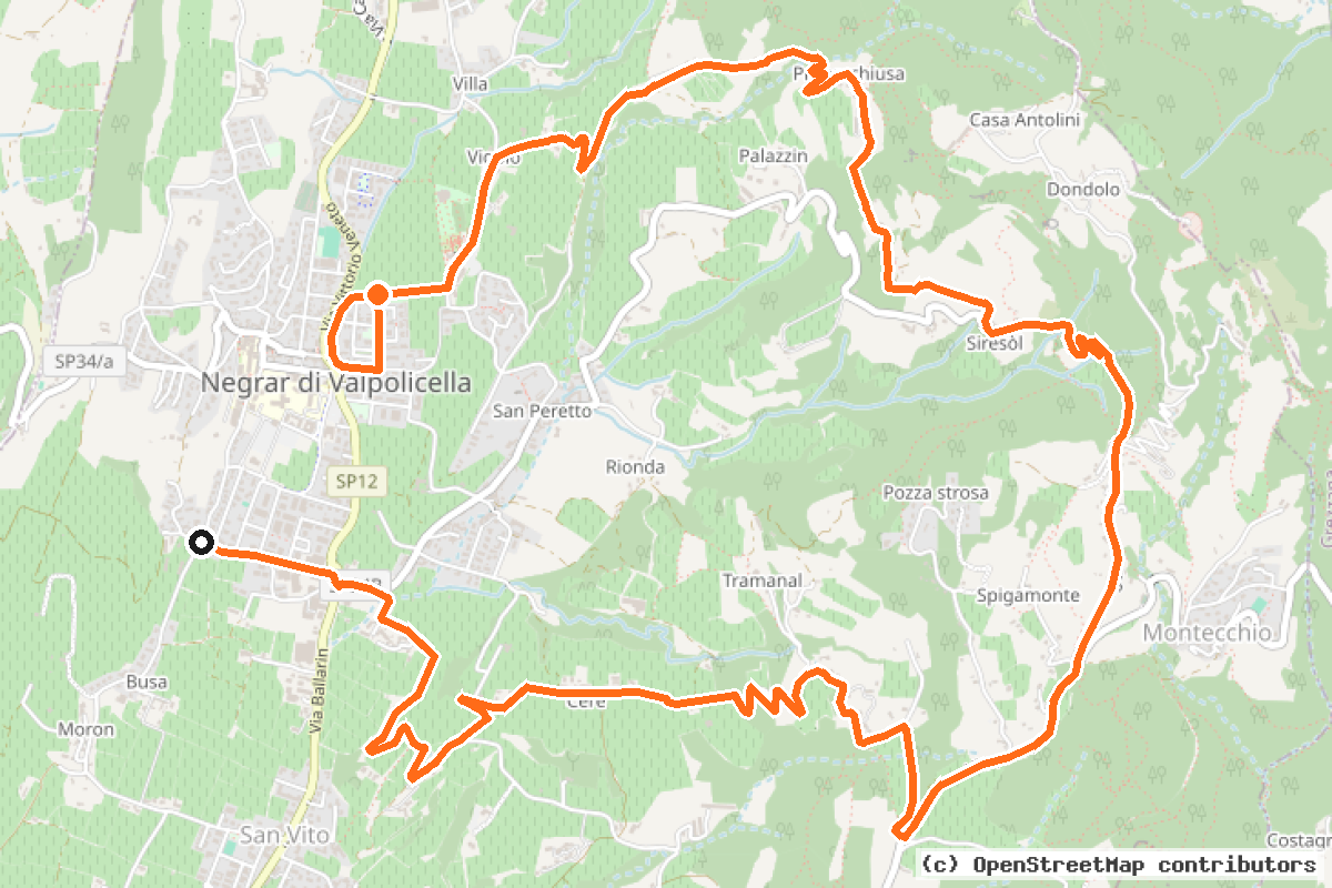 Il tracciato del percorso 50