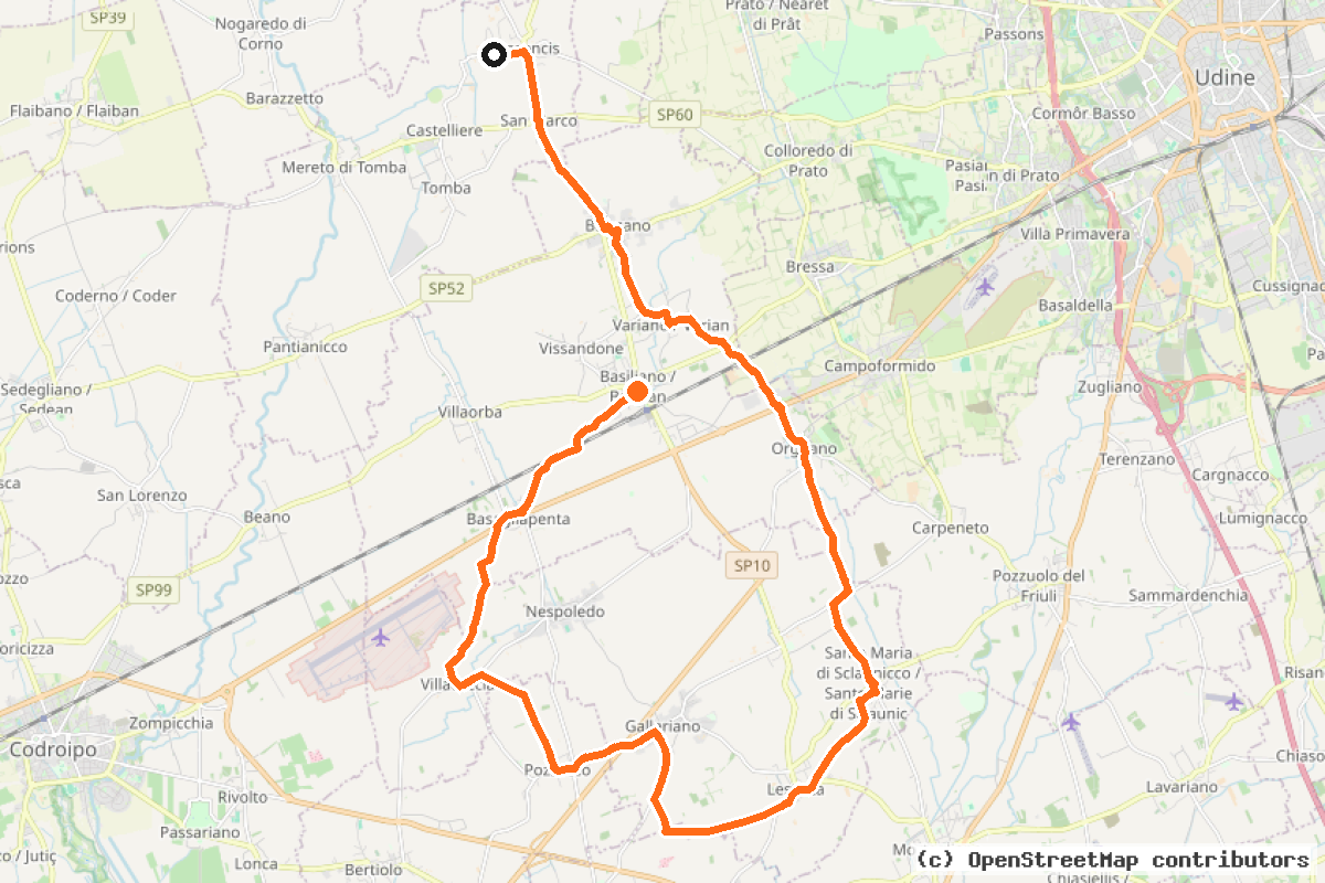 Il tracciato del percorso CicloTour 5: Itinerario dell’Archeologia (CT5)