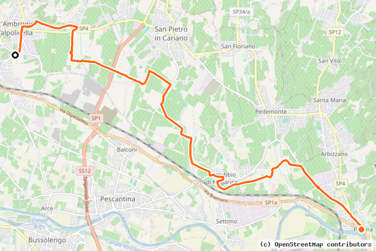 Il tracciato del percorso Verona – Corrubbio – Sant’Ambrogio – Ponton (11)