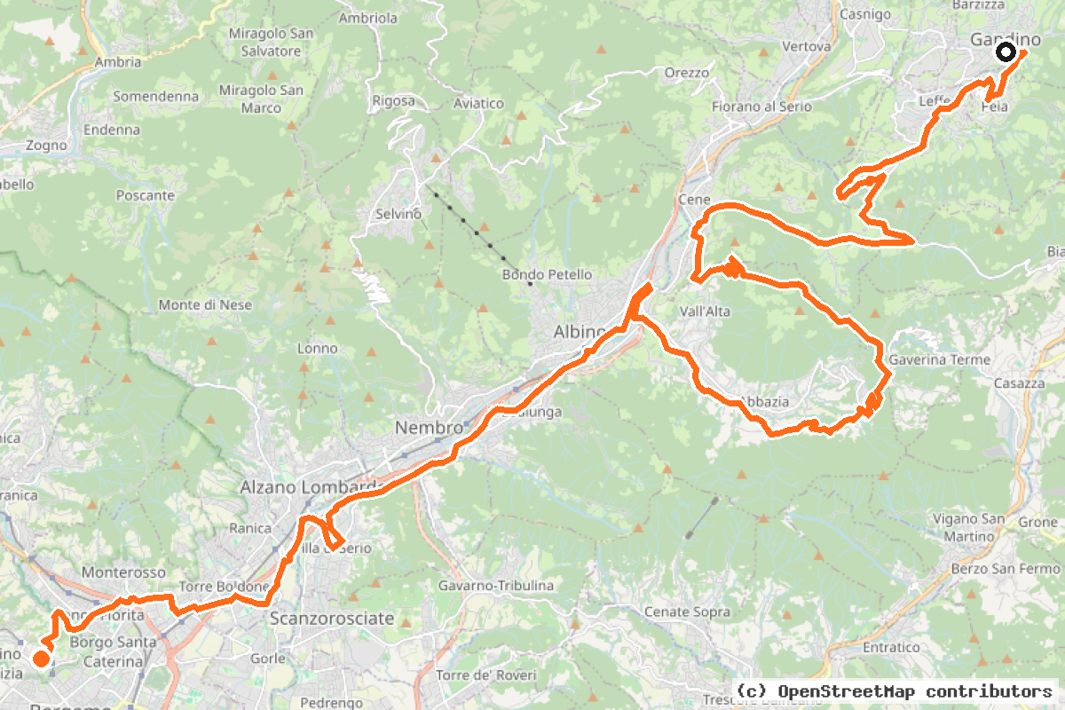 Il tracciato del percorso Alta Via delle Grazie – Tappa 8 (AVDG-08)