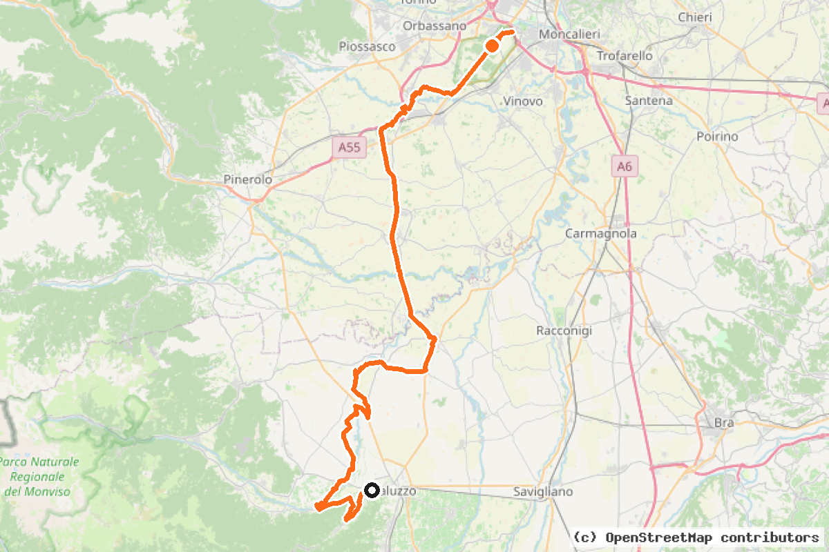 Il tracciato del percorso EuroVelo 8 – Ciclovia del Mediterraneo – parte Italia 3 (EV8)