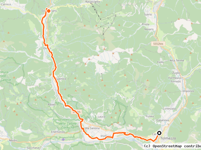 FVG 8/a - Ciclovia della Montagna Carnica Diramazione Comeglians (FVG8a)