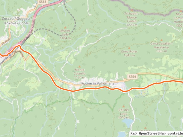 FVG1a Ciclovia Alpe Adria Diramazione Valico di Fusine