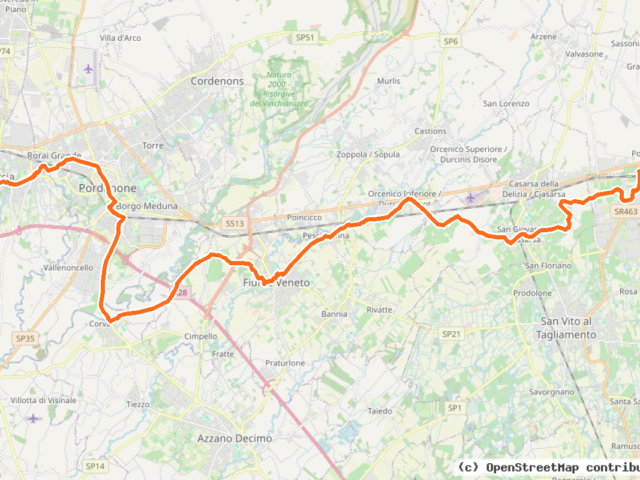 FVG 4 Ciclovia delle Pianure: Valvasone Arzene – Porcia
