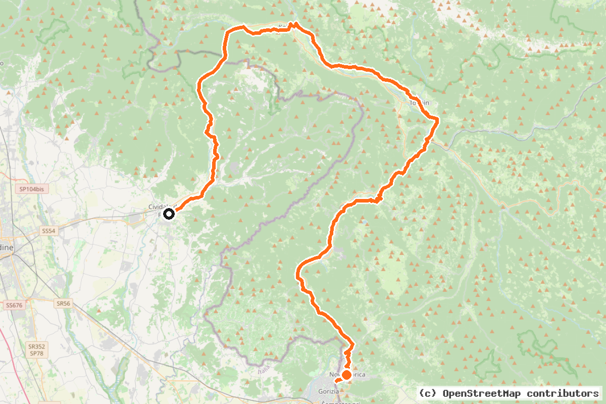 Il tracciato del percorso Bimobis