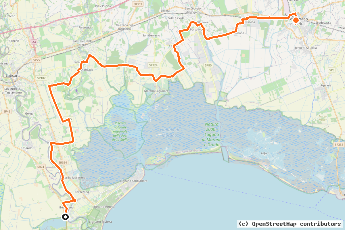 Il tracciato del percorso EuroVelo 8 – Ciclovia del Mediterraneo – parte Italia 8 (EV8)