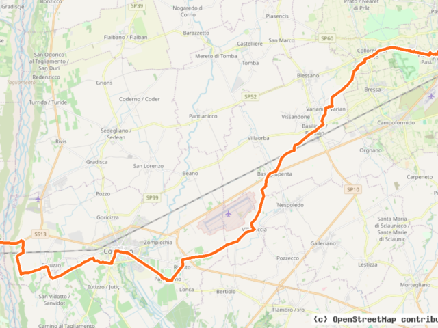 FVG 4 Ciclovia delle Pianure: Pasian di Prato – Valvasone Arzene
