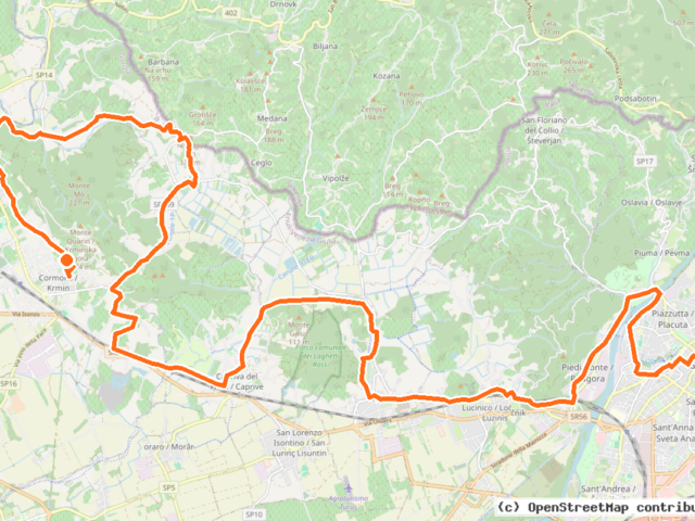 Amare in bici n. 1 (1. Gorizia - Cormons/Collio)