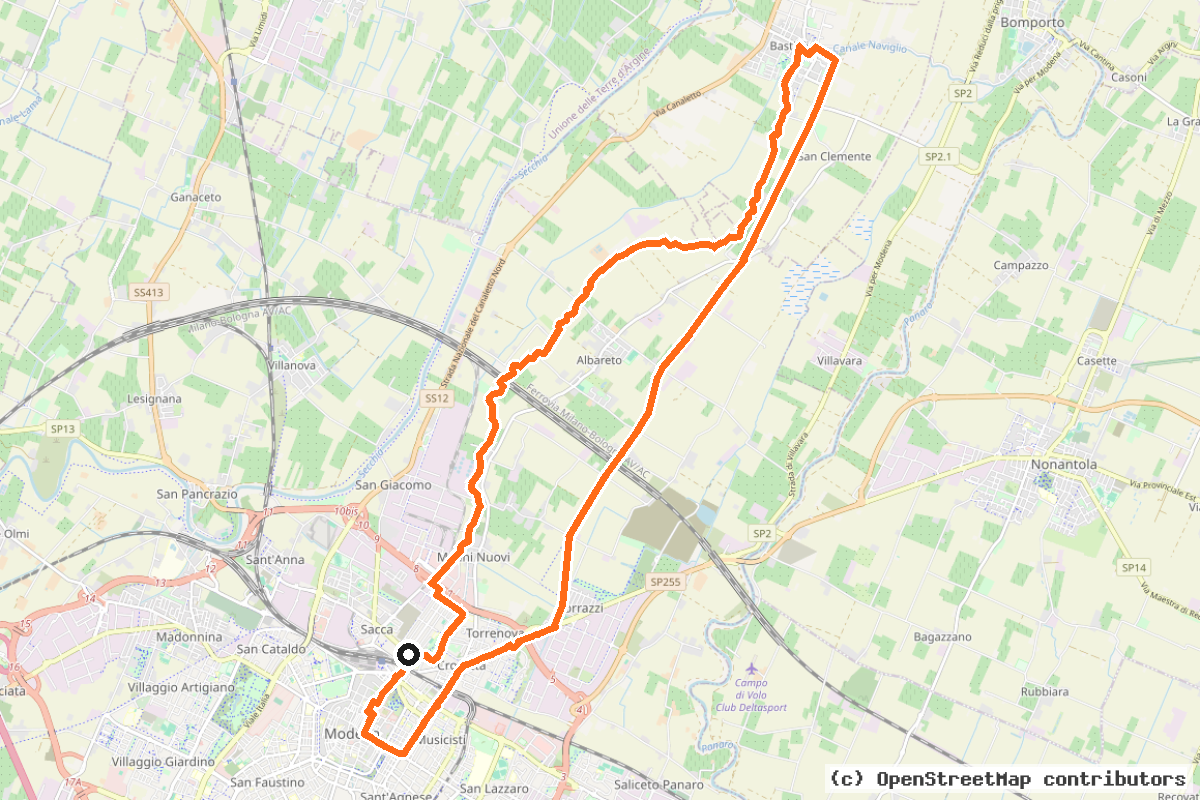 Il tracciato del percorso Itinerario 29 (MO29)