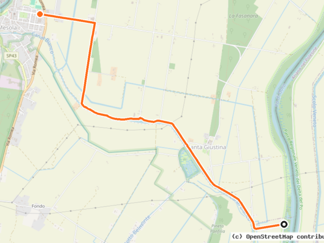 Percorco cicloturistico "Canal Bianco"