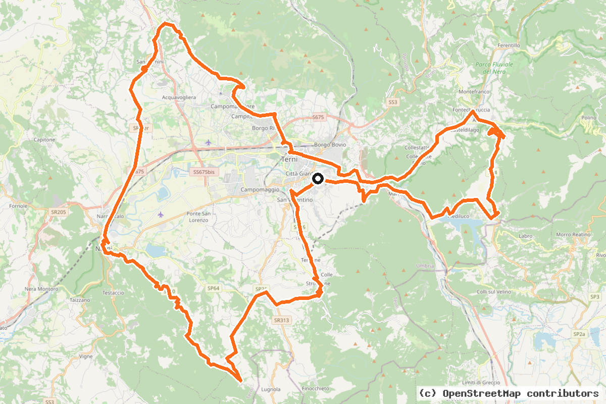 Il tracciato del percorso Grand Tour Rando Basic