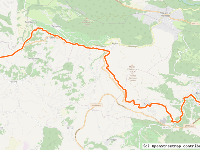 Ciclabile Piglio-Fiuggi (Sedime ex Ferrovia)