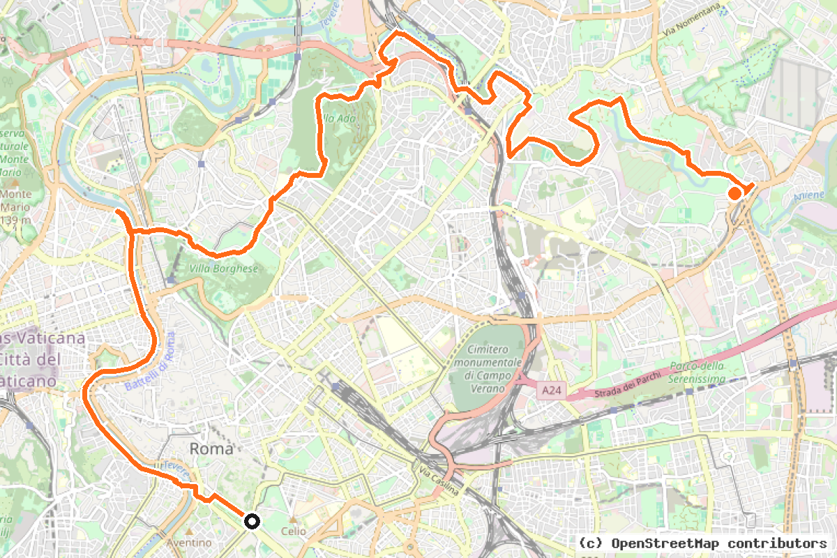 Il tracciato del percorso GRAB