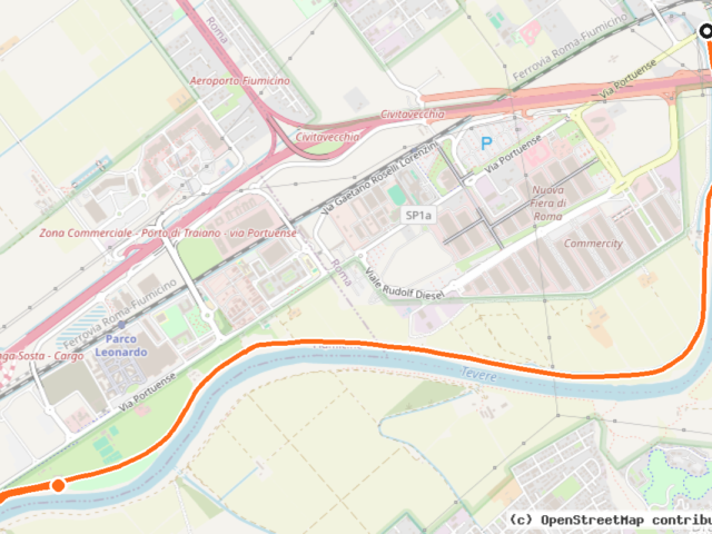 Percorso ciclabile Ponte Galeria - Fiumicino
