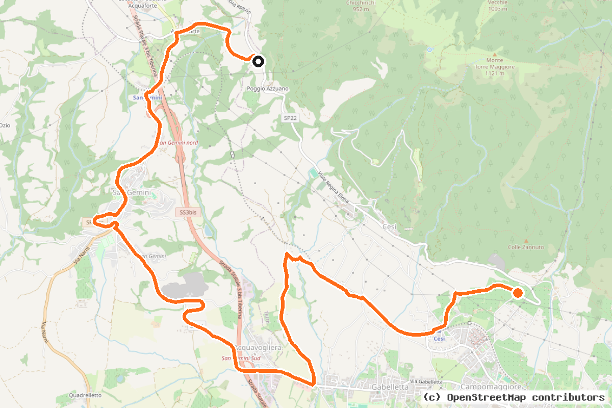 Il tracciato del percorso Grand Tour Rando Extreme – Variante (GTR)