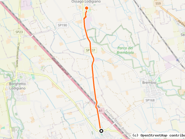 Percorso ciclabile Ossago-Livraga