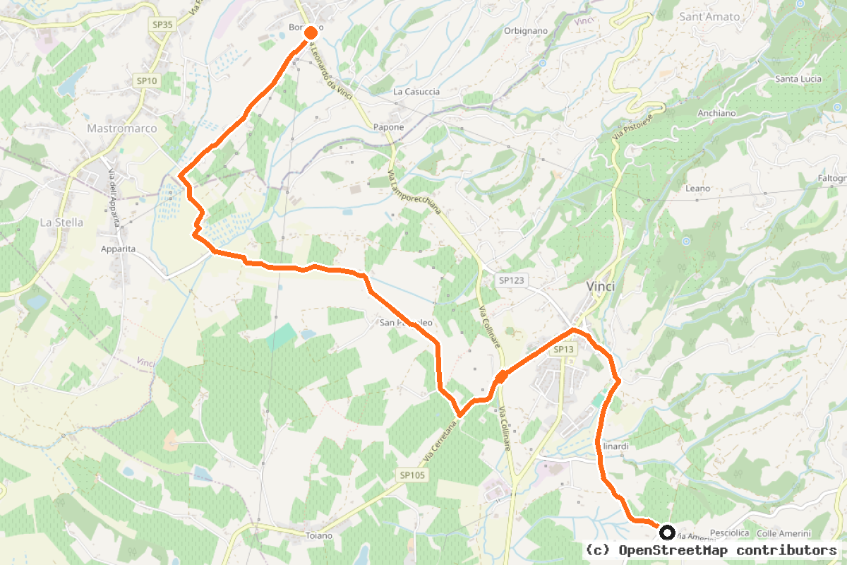 Il tracciato del percorso City Tours West of Florence (20)
