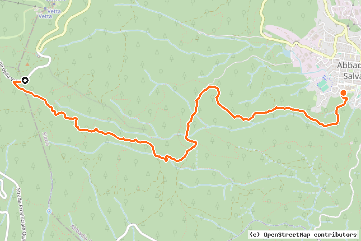 Il tracciato del percorso 5 – Sposina
