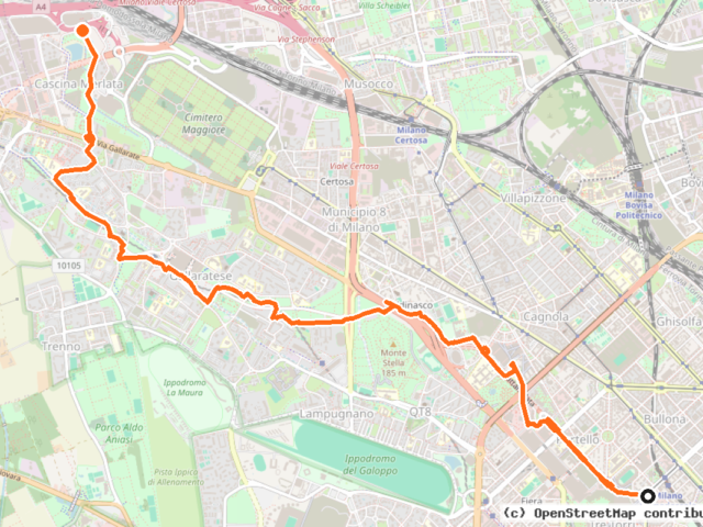 Percorso ciclabile Milano-Expo
