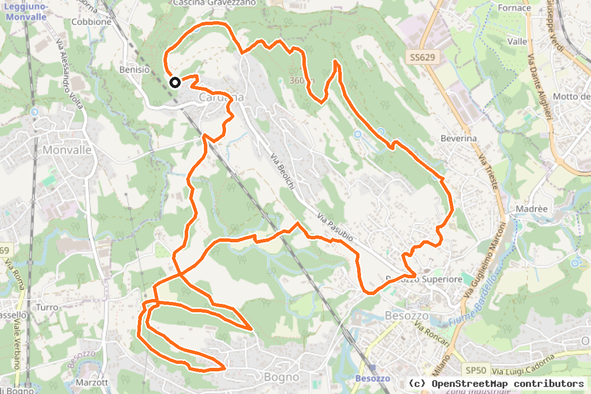 Il tracciato del percorso Gran Prix MTB Besozzo