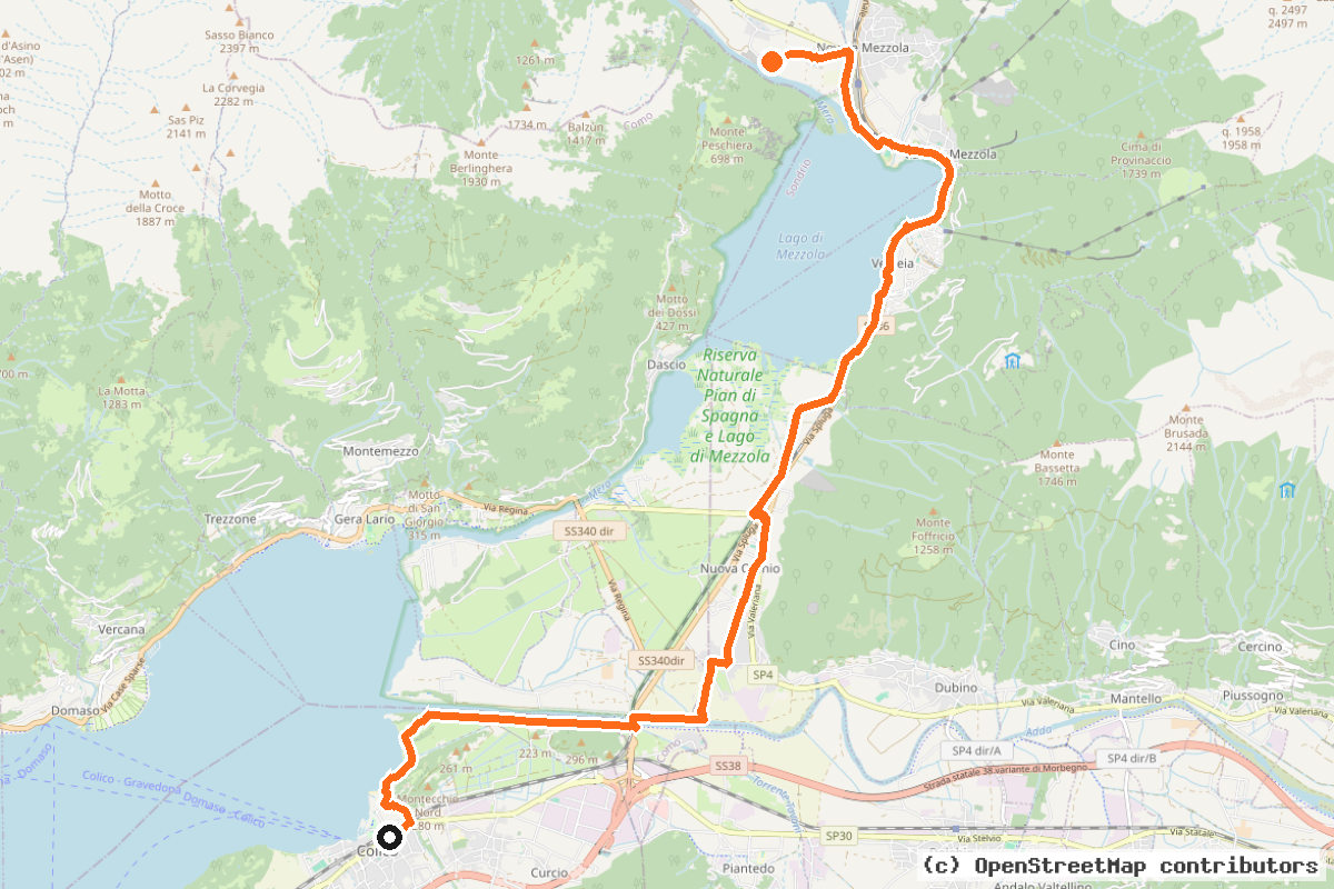 Il tracciato del percorso Ciclabile della Valchiavenna (17)